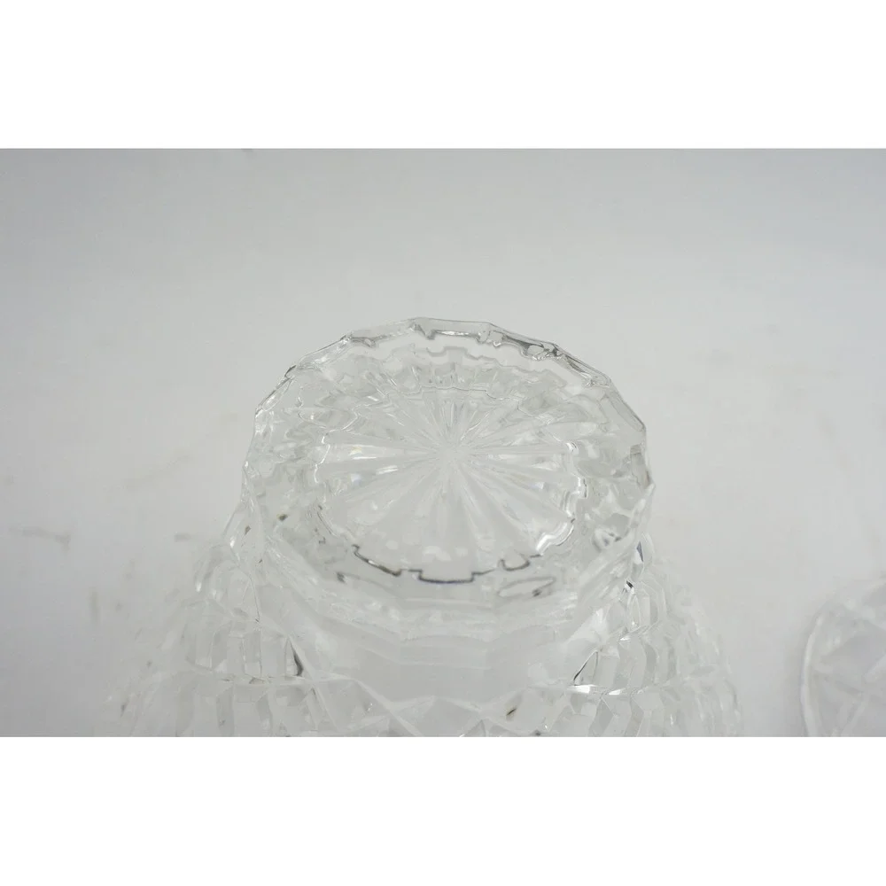 Crystal Clear Industries Brussels Poland‎ Lidded Candy Serving Dish Cross Hatch